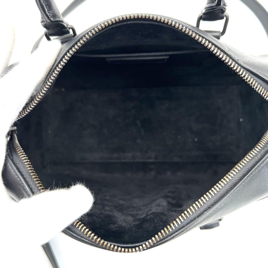 Saint Laurent Paris Hand Shoulder Bag Tote Purse 2way Logo Leather Black Auth