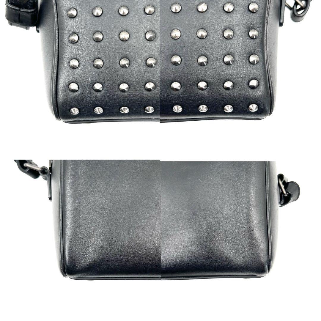 Saint Laurent Paris Hand Shoulder Bag Tote Purse 2way Logo Leather Black Auth