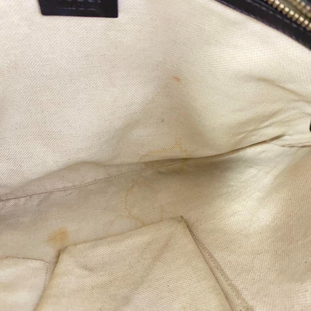 GUCCI Shoulder Bag Purse GG Shima Brown Authentic