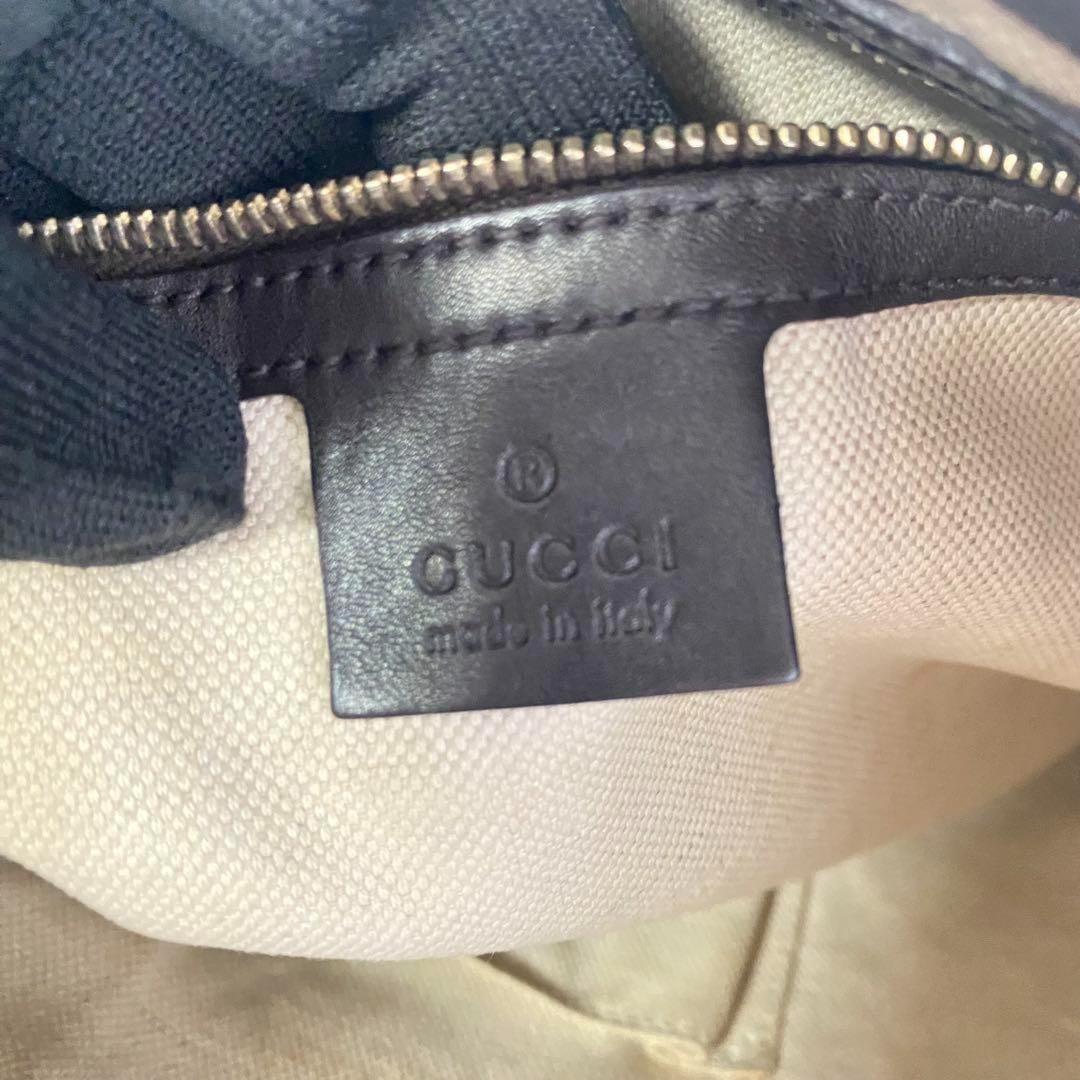 GUCCI Shoulder Bag Purse GG Shima Brown Authentic