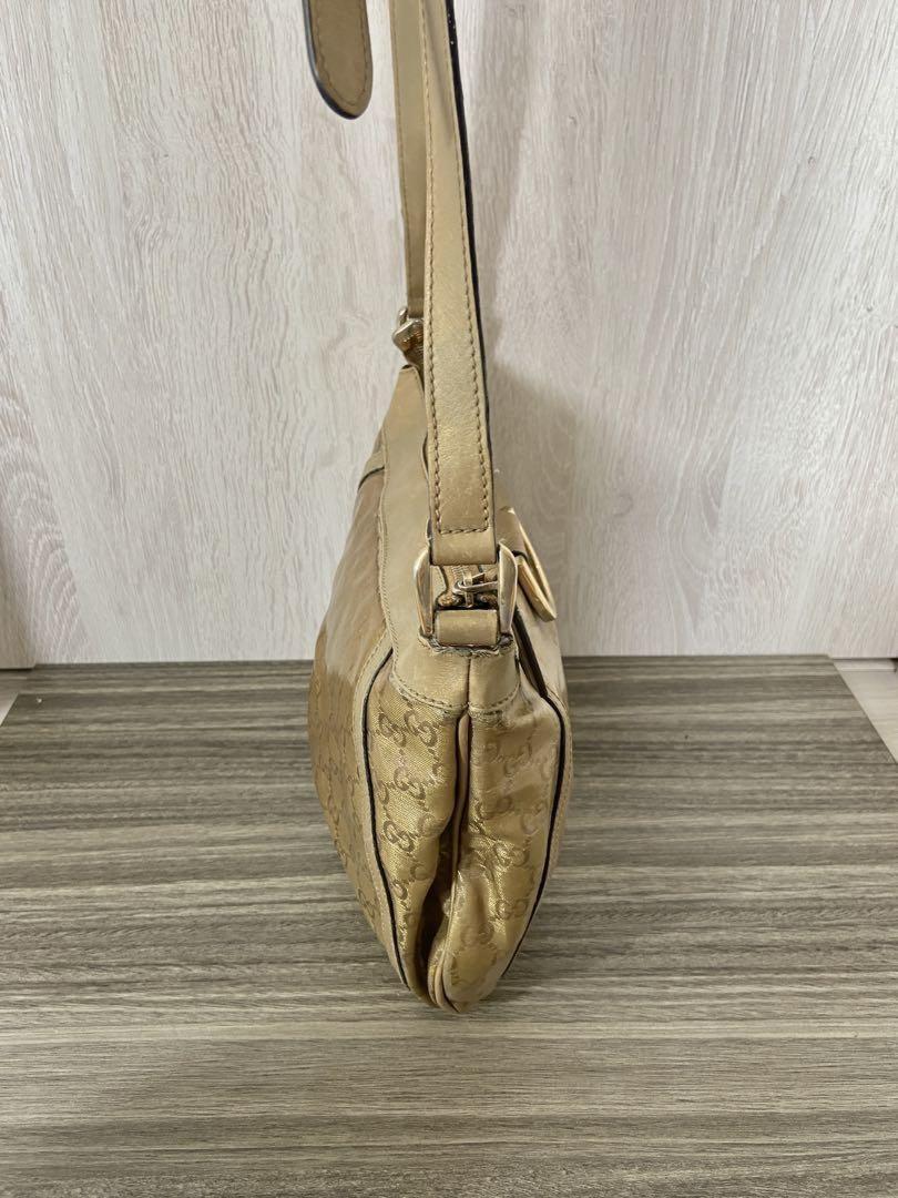 GUCCI Shoulder Bag Purse GG PVC Leather Authentic