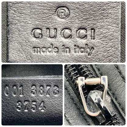 GUCCI Shoulder Bag Purse Chain Leather Black Authentic
