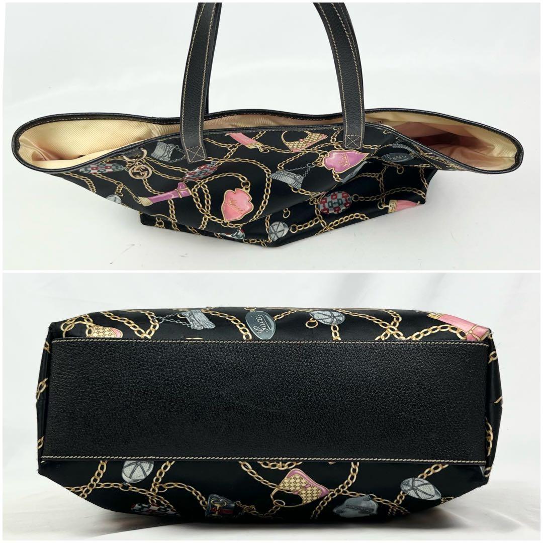 GUCCI Hand Bag Tote Purse Satin Leather Multicolor Authentic