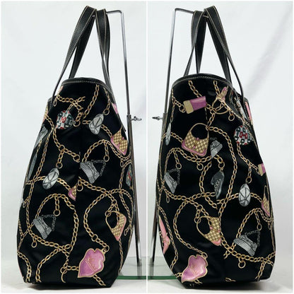 GUCCI Hand Bag Tote Purse Satin Leather Multicolor Authentic