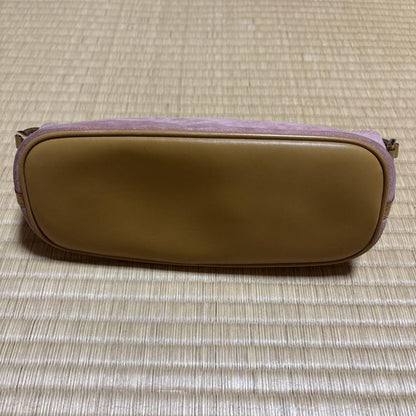GUCCI Mini Hand Bag Tote Purse Suede Leather Pink Authentic