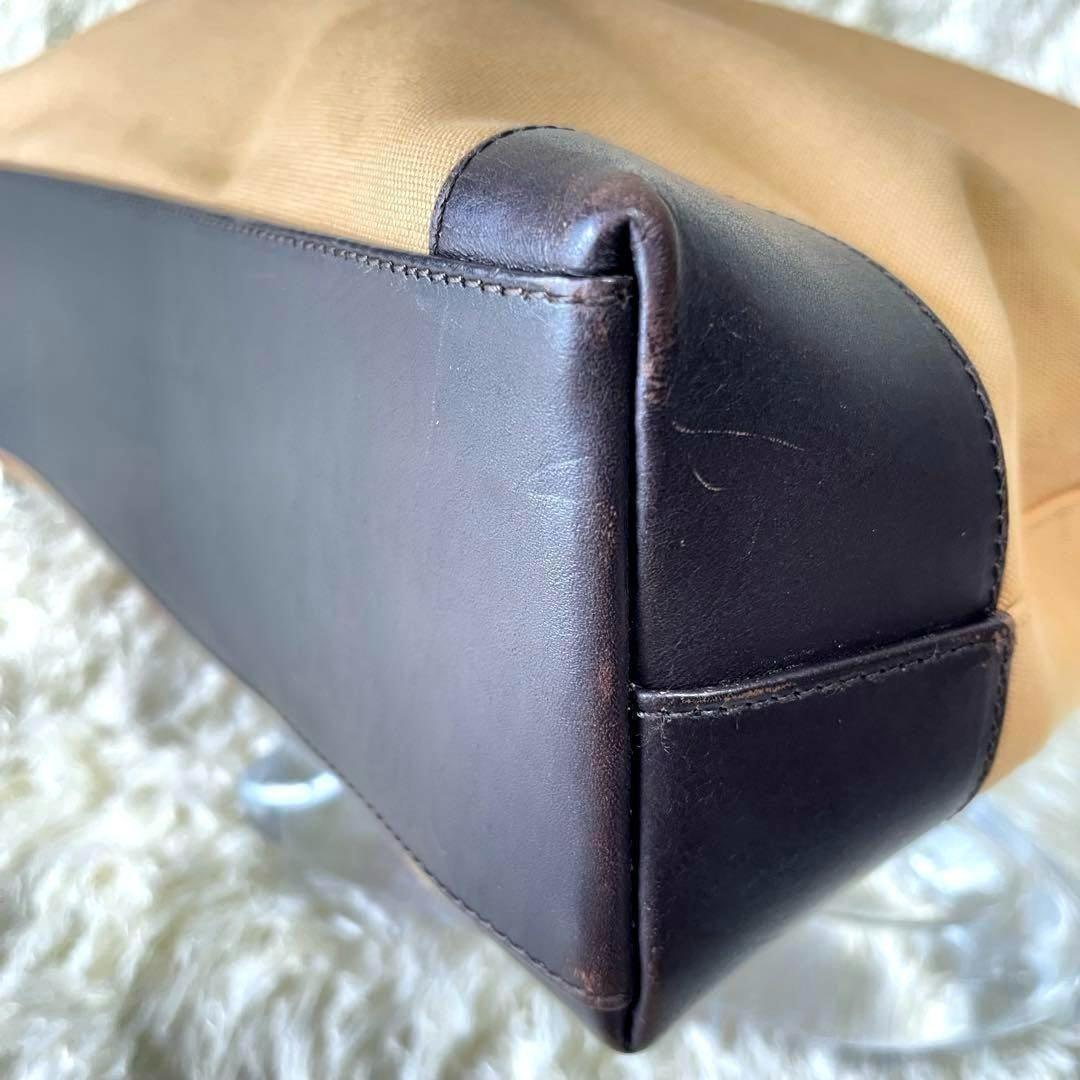 GUCCI Hand Bag Tote Purse Sherry Line Canvas Leather Brown Authentic