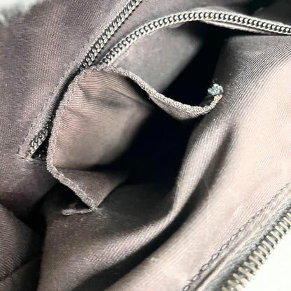 GUCCI Shoulder Bag Purse Sherry Line GG Canvas Leather Beige Brown Authentic