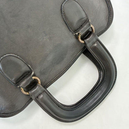 COACH Hand Bag Tote Purse Old 9903 Leather Black Authentic