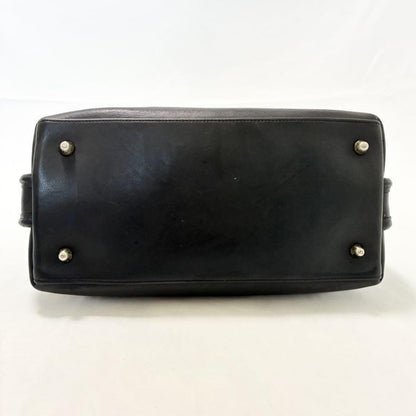COACH Hand Bag Tote Purse Old 9903 Leather Black Authentic
