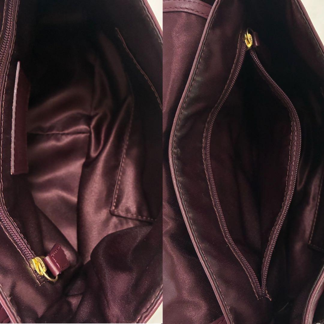 COACH Shoulder Bag Purse 2way Soho Leather Wine Red Authentic