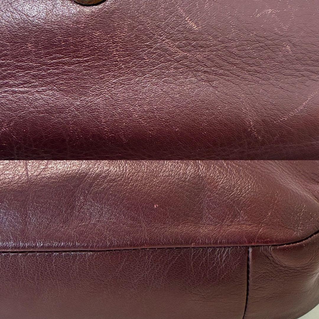 COACH Shoulder Bag Purse 2way Soho Leather Wine Red Authentic