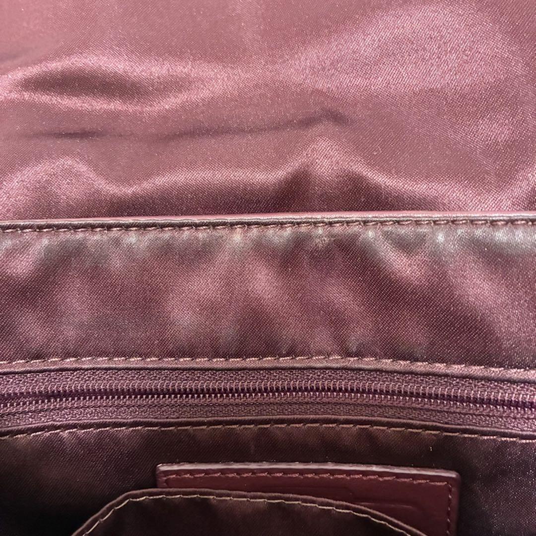 COACH Shoulder Bag Purse 2way Soho Leather Wine Red Authentic