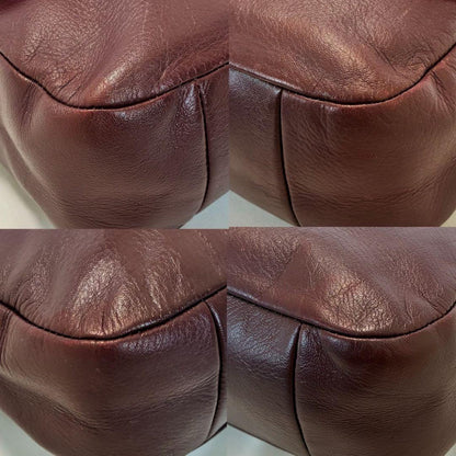 COACH Shoulder Bag Purse 2way Soho Leather Wine Red Authentic