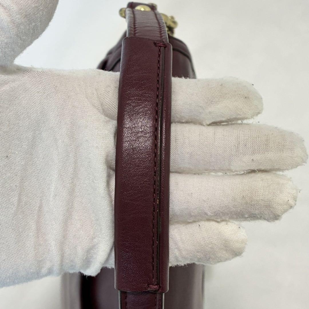 COACH Shoulder Bag Purse 2way Soho Leather Wine Red Authentic