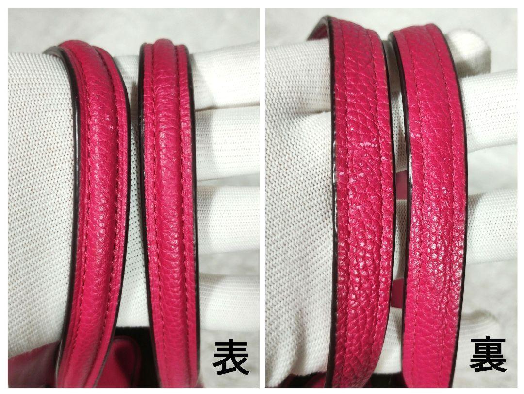 COACH Hand Shoulder Bag Tote Purse 2way 35983 Leather Pink Authentic