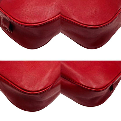 COACH Shoulder Bag Purse Leather Red Authentic