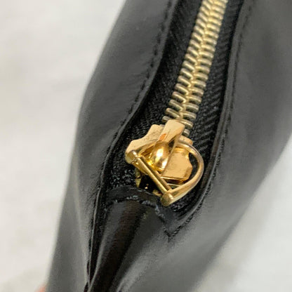 VERSACE Clutch Bag Medusa Purse Handbag Leather Black Gold Used Unisex Authentic