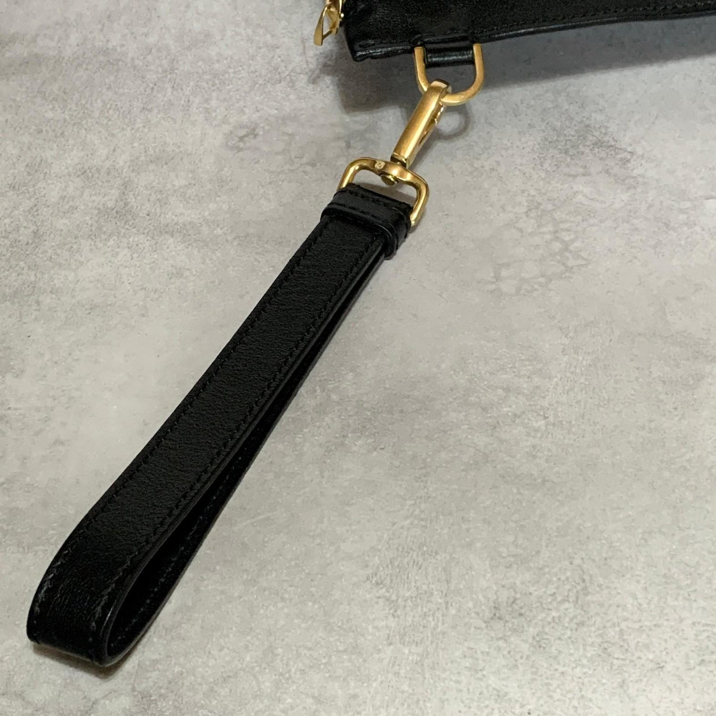 VERSACE Clutch Bag Medusa Purse Handbag Leather Black Gold Used Unisex Authentic