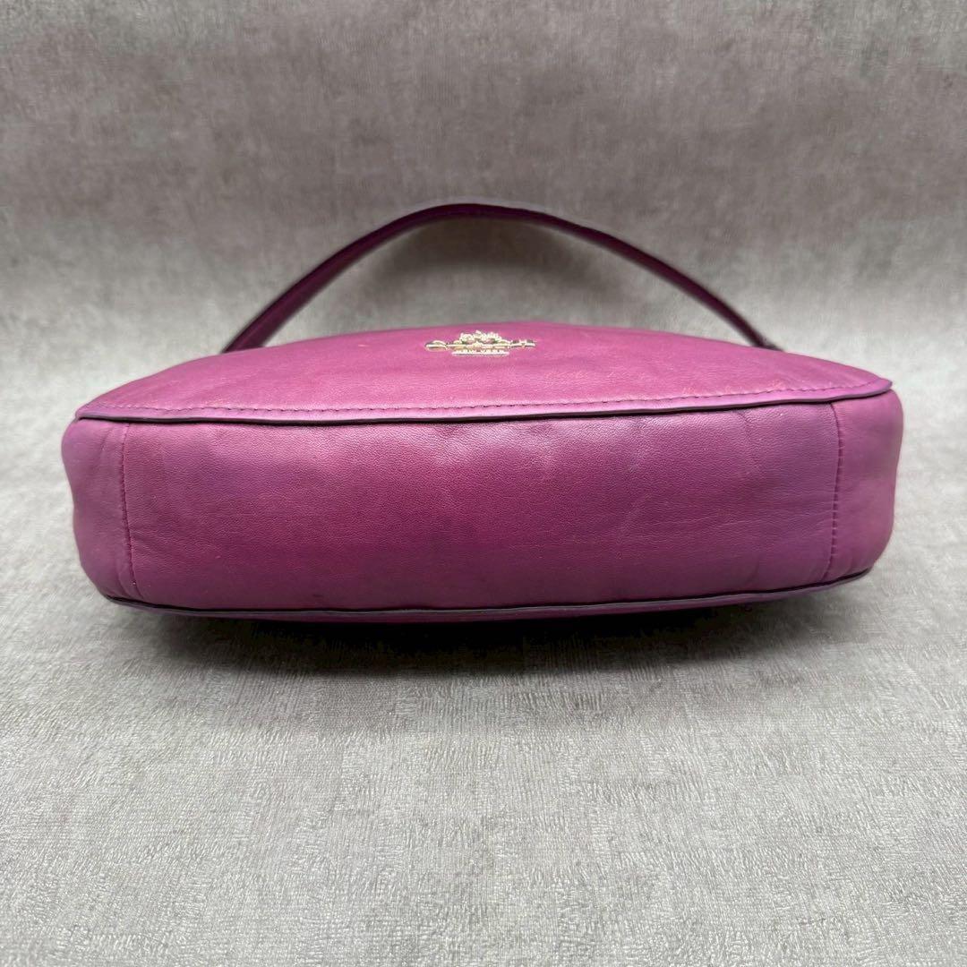 COACH Hand Shoulder Bag Tote Purse 2way Soho Hobo Leather Purple Authentic
