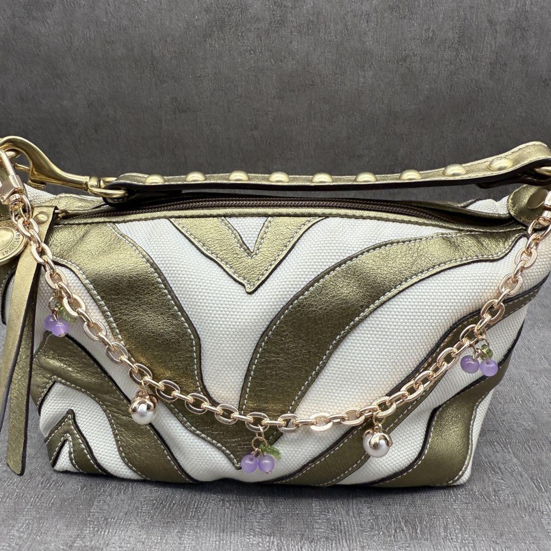 COACH Hand Bag Tote Purse signature mini Soho zebra Canvas Leather Authentic