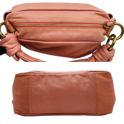COACH Shoulder Bag Purse Leather Pink Authentic