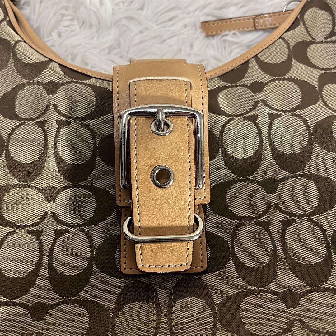 COACH Hand Shoulder Bag Tote Purse Signature 6363 Authentic