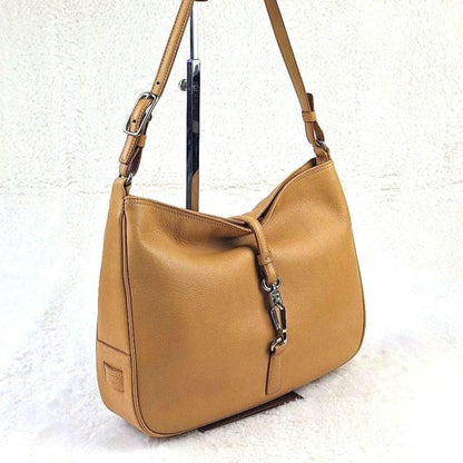 COACH Shoulder Bag Purse Old Leather Yellow Authentic