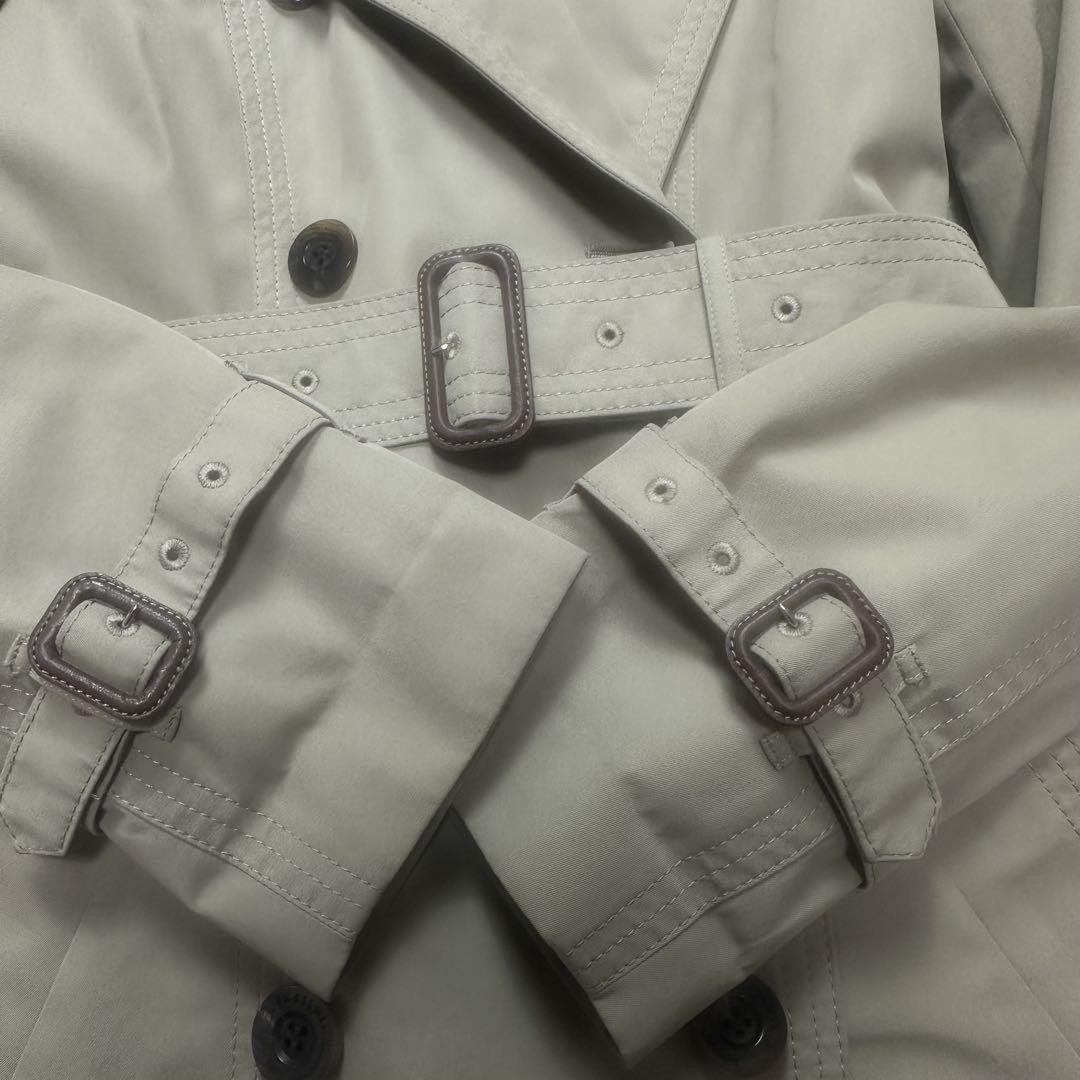 Aquascutum Trench Coat Club Check Asian fit L US size M Honey Beige Authentic