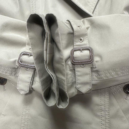 Aquascutum Trench Coat Club Check Asian fit L US size M Honey Beige Authentic