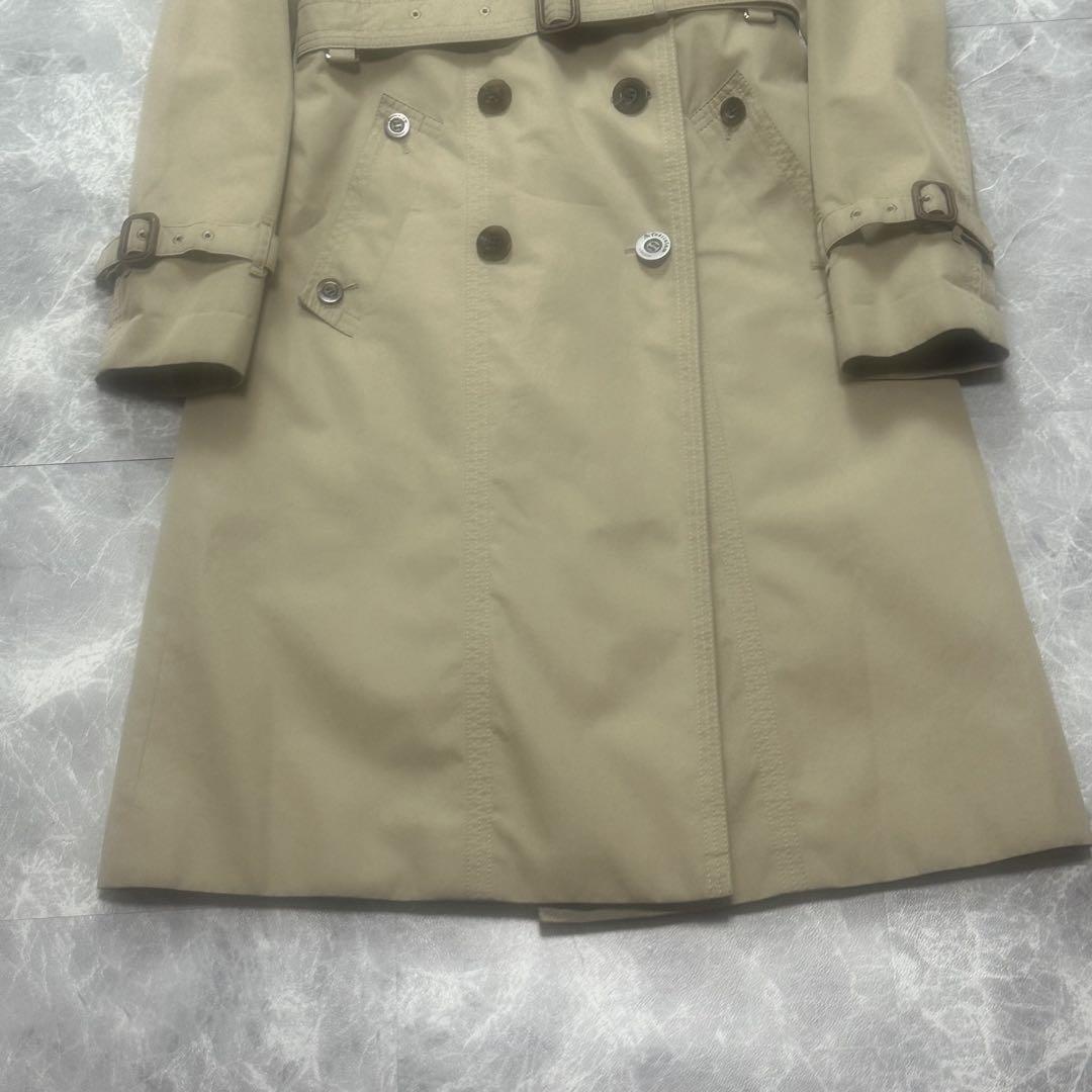 Aquascutum Trench Coat Club Check Asian fit L US size M Honey Beige Authentic