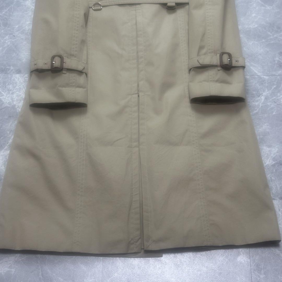 Aquascutum Trench Coat Club Check Asian fit L US size M Honey Beige Authentic