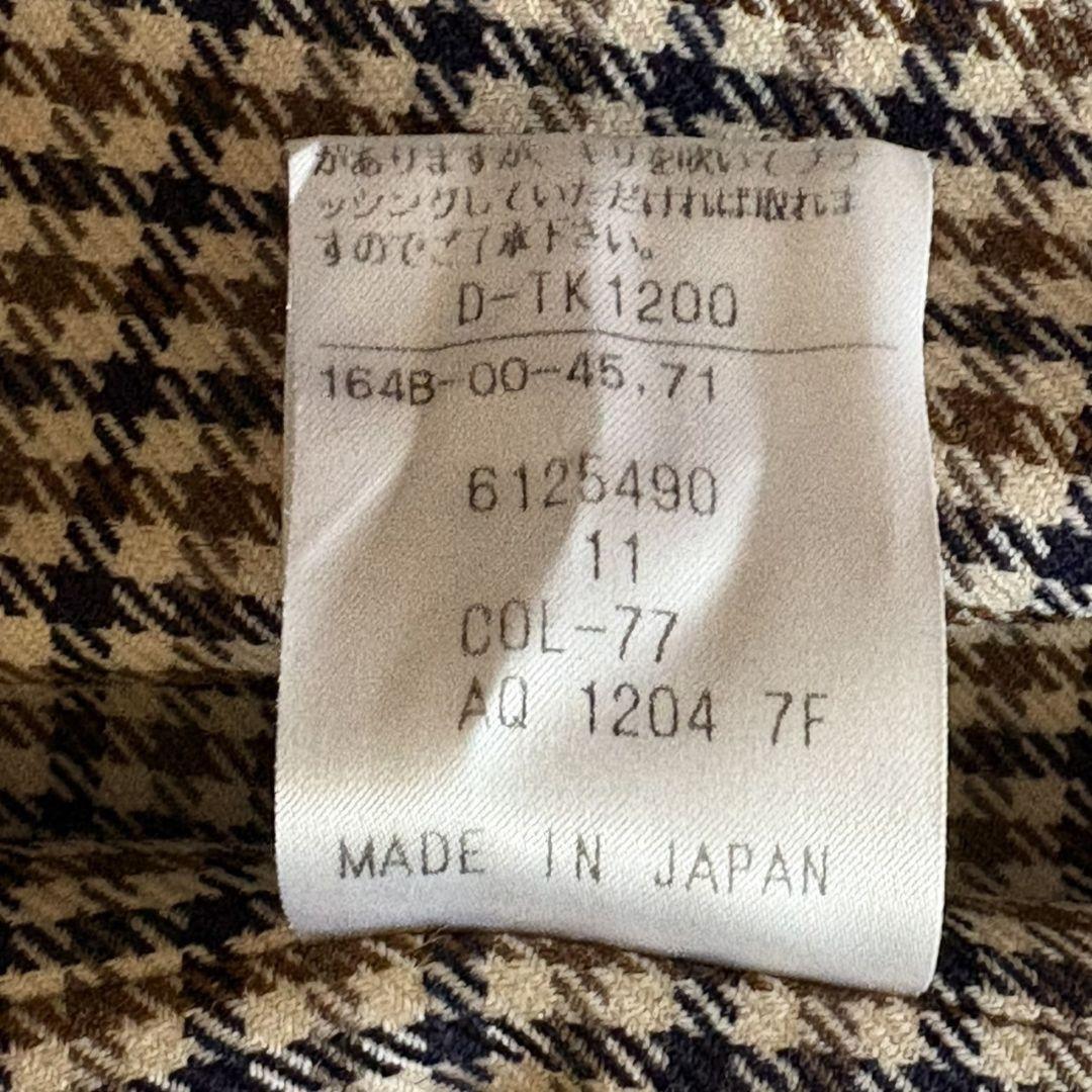 Aquascutum Long Coat Club Check Asian fit L US size M Wine Red Authentic