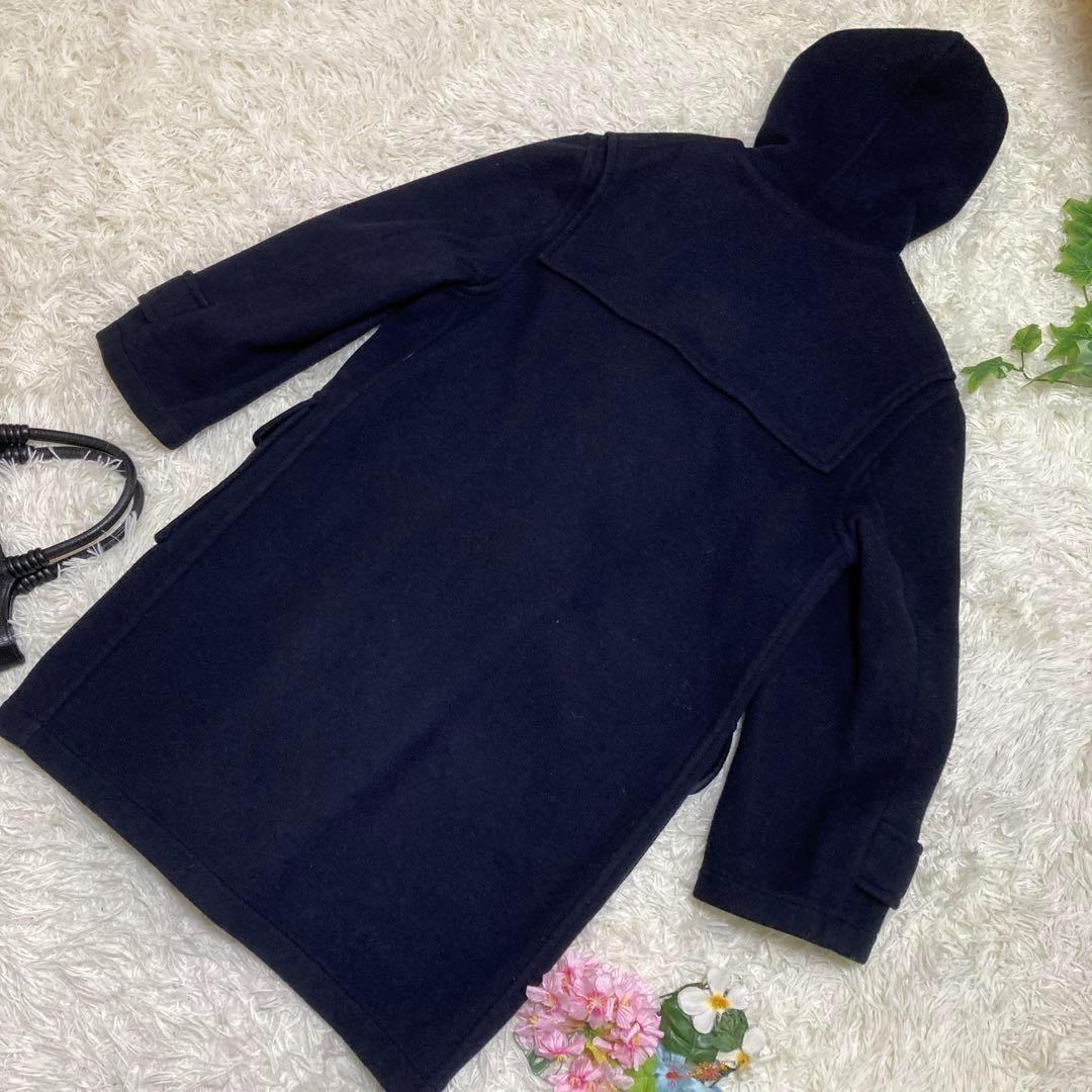 Aquascutum Duffle Coat Club Check Asian fit 2XL US size XL Navy Authentic