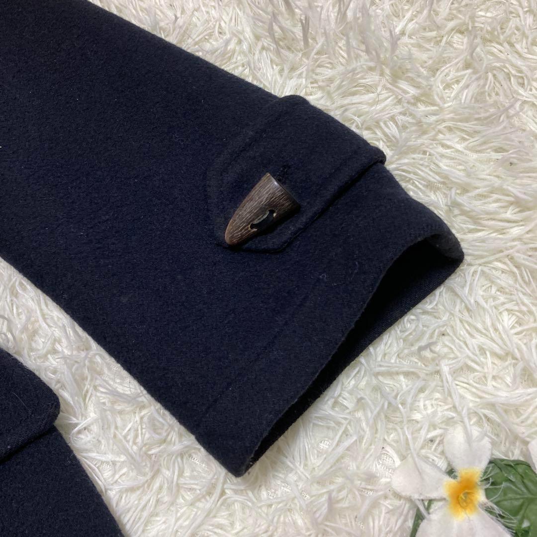 Aquascutum Duffle Coat Club Check Asian fit 2XL US size XL Navy Authentic