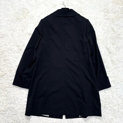 Aquascutum LANIFICIO F.LLI CERRUTI Coat Asian fit XL US size L Black Authentic