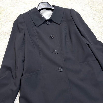 Aquascutum LANIFICIO F.LLI CERRUTI Coat Asian fit XL US size L Black Authentic