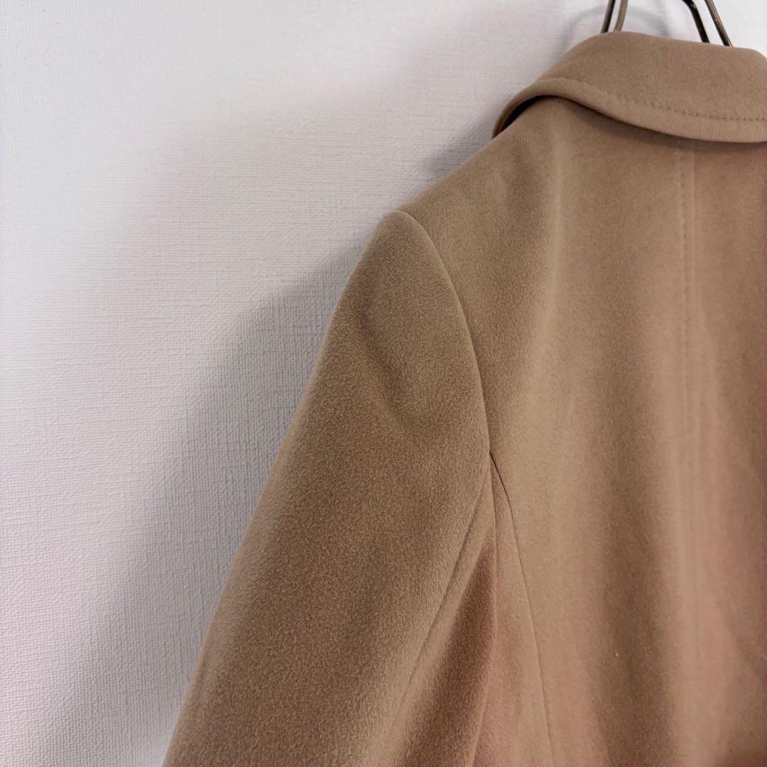 Aquascutum Chester Long Coat Asian fit M US size S Brown Beige Authentic