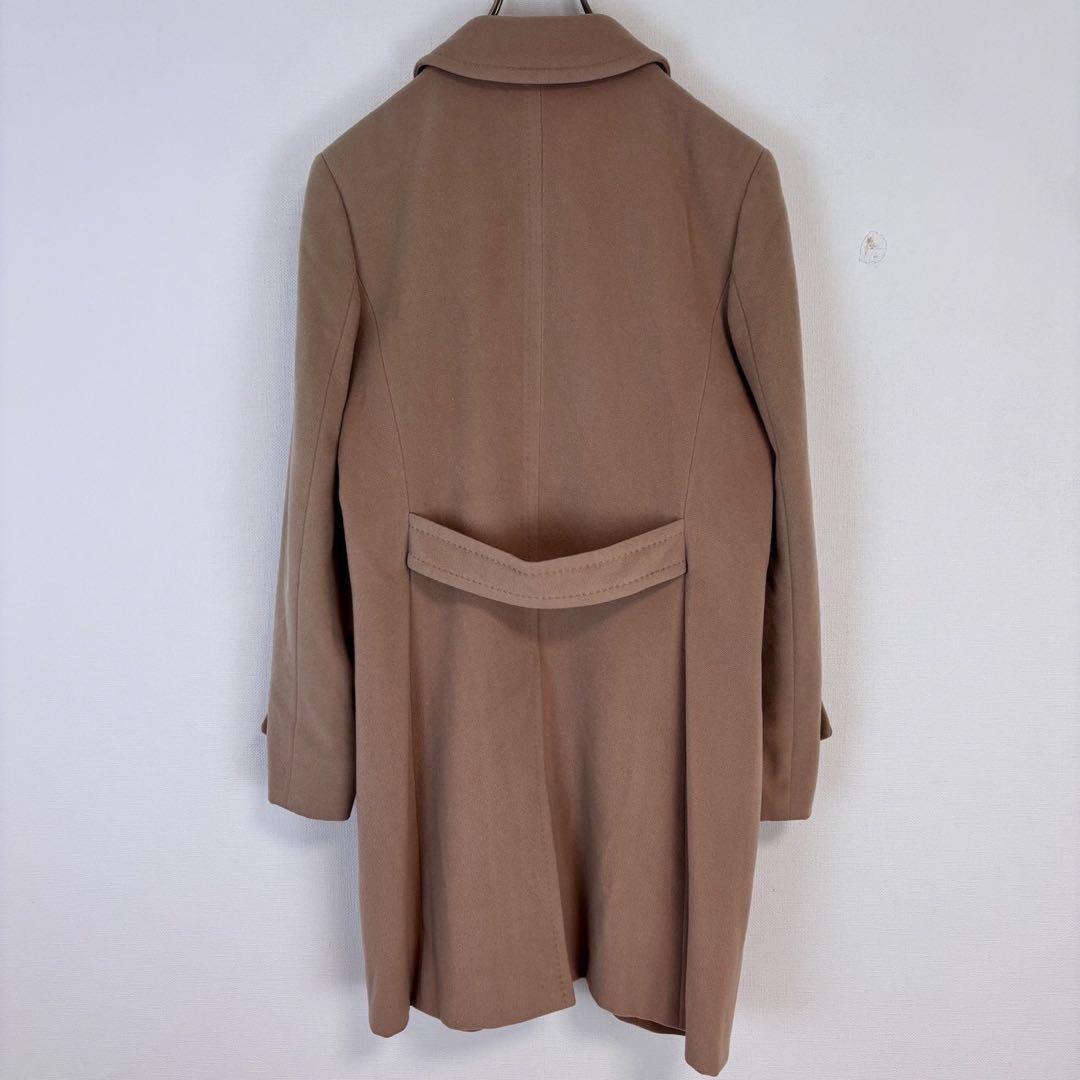 Aquascutum Chester Long Coat Asian fit M US size S Brown Beige Authentic