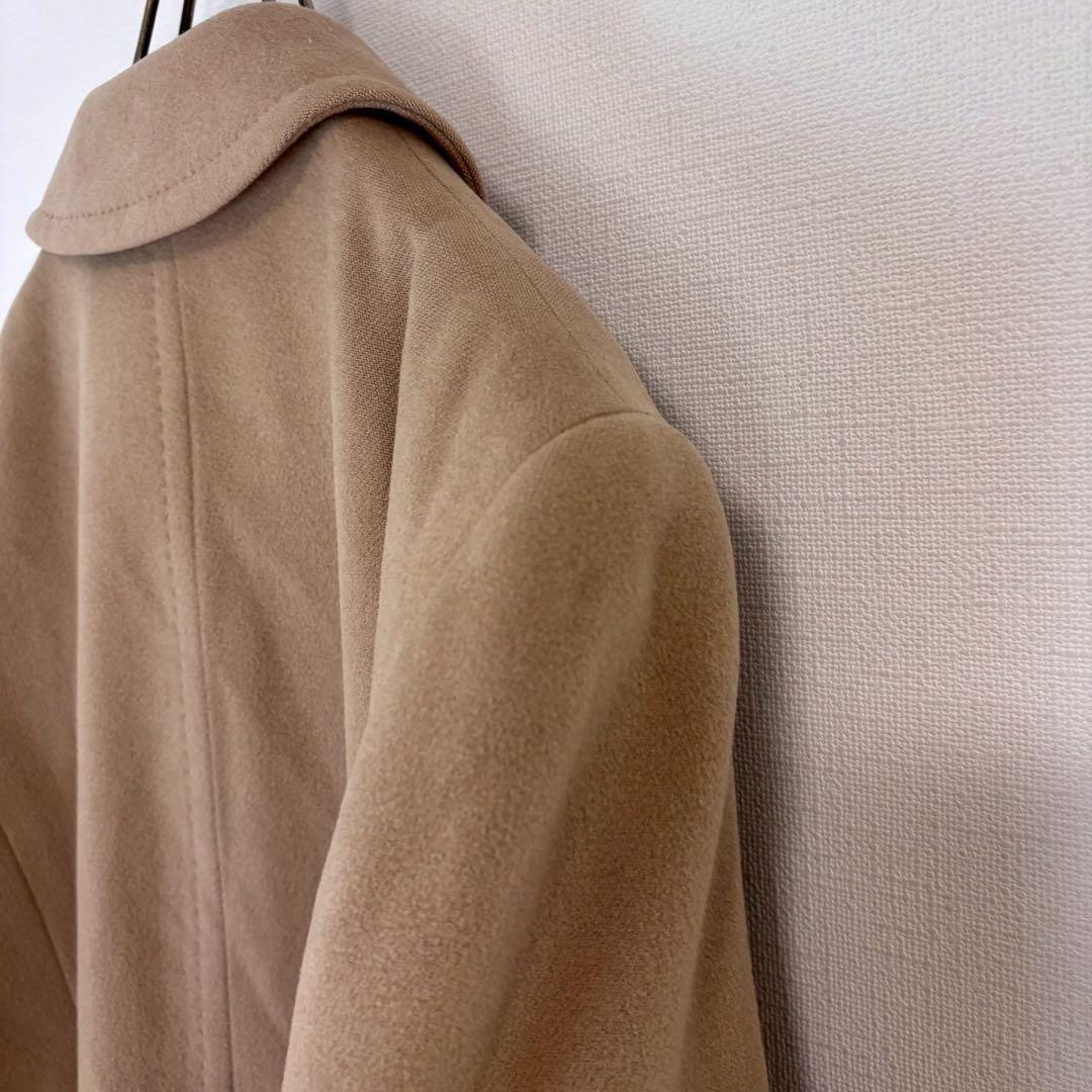 Aquascutum Chester Long Coat Asian fit M US size S Brown Beige Authentic
