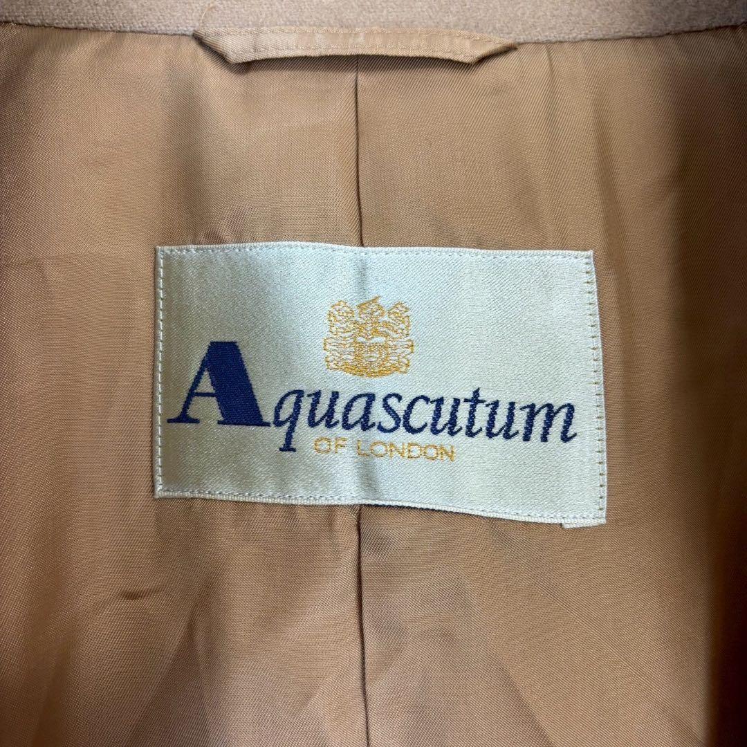 Aquascutum Chester Long Coat Asian fit M US size S Brown Beige Authentic