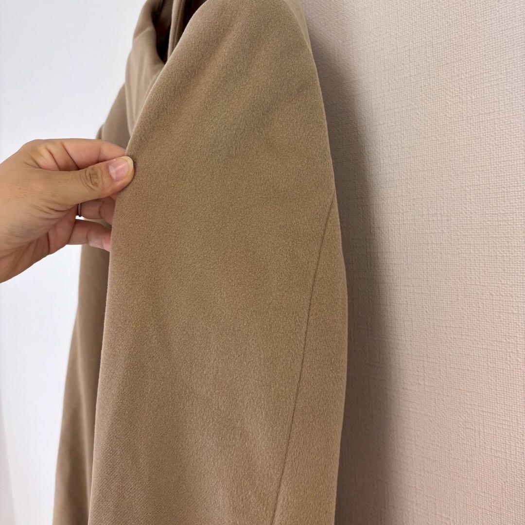 Aquascutum Chester Long Coat Asian fit M US size S Brown Beige Authentic