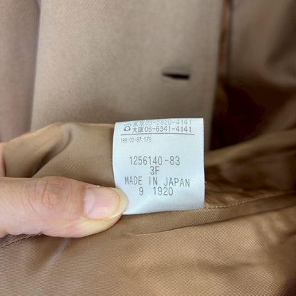 Aquascutum Chester Long Coat Asian fit M US size S Brown Beige Authentic