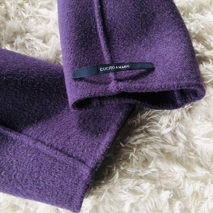 S Max Mara Long Coat Asian fit S 36 US size XS Purple Authentic