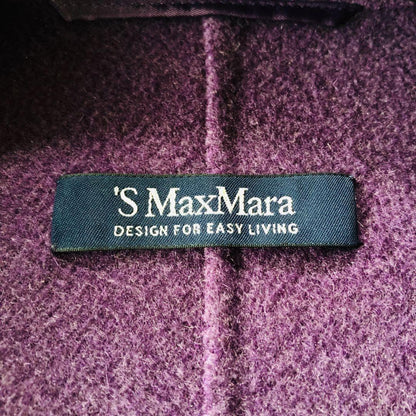 S Max Mara Long Coat Asian fit S 36 US size XS Purple Authentic