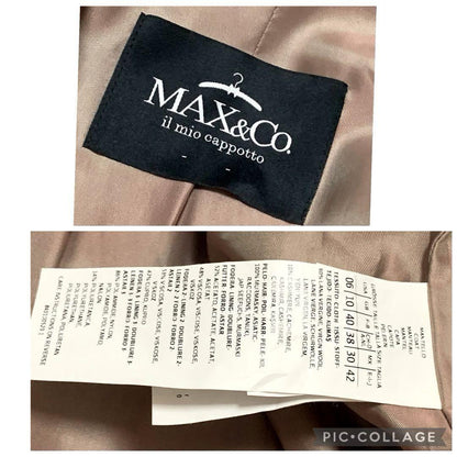 Max Mara MAX&Co. Long Coat Asian fit XL 42 US size L Gray Authentic