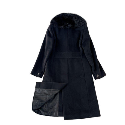 Max Mara Long Coat Asian fit S 36 US size XS Black Authentic