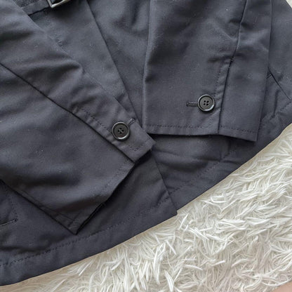 Max Mara SPORT MAX Short Coat Asian fit L 40 US size M Black Authentic