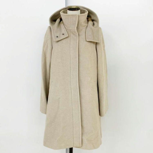 Max Mara STUDIO Long Coat Asian fit M 38 US size S Beige Authentic