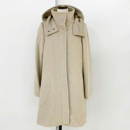 Max Mara STUDIO Long Coat Asian fit M 38 US size S Beige Authentic