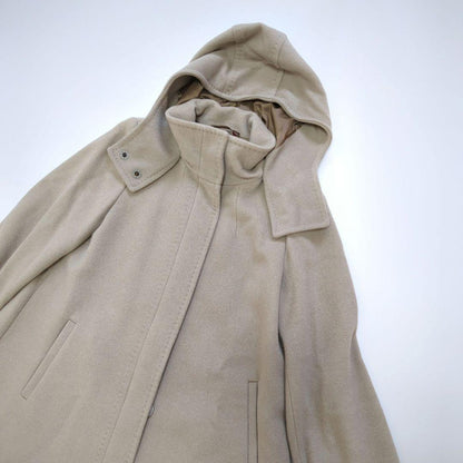 Max Mara STUDIO Long Coat Asian fit M 38 US size S Beige Authentic